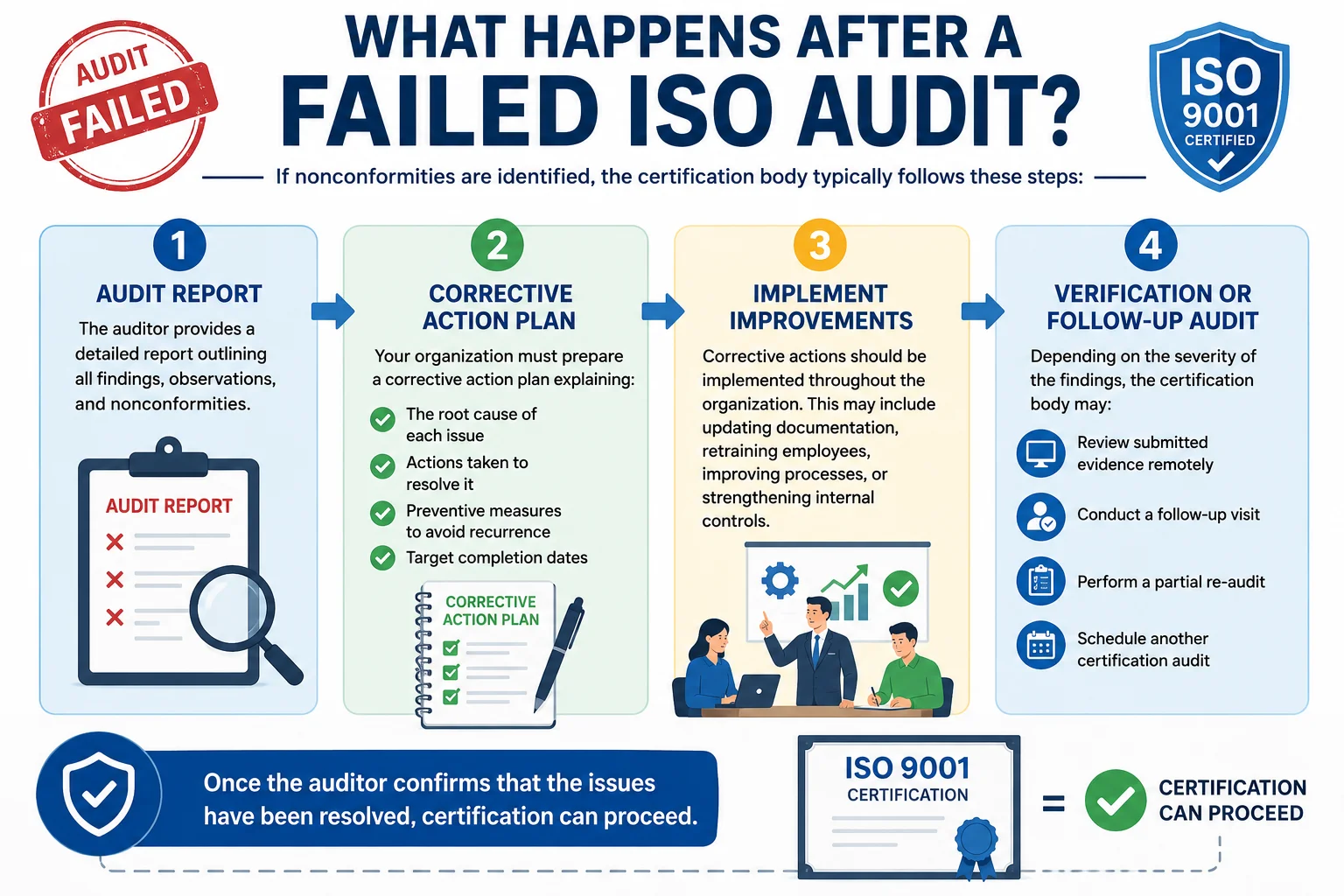 What Happens if an ISO Audit Fails? Causes, Corrective Actions & Next Steps
